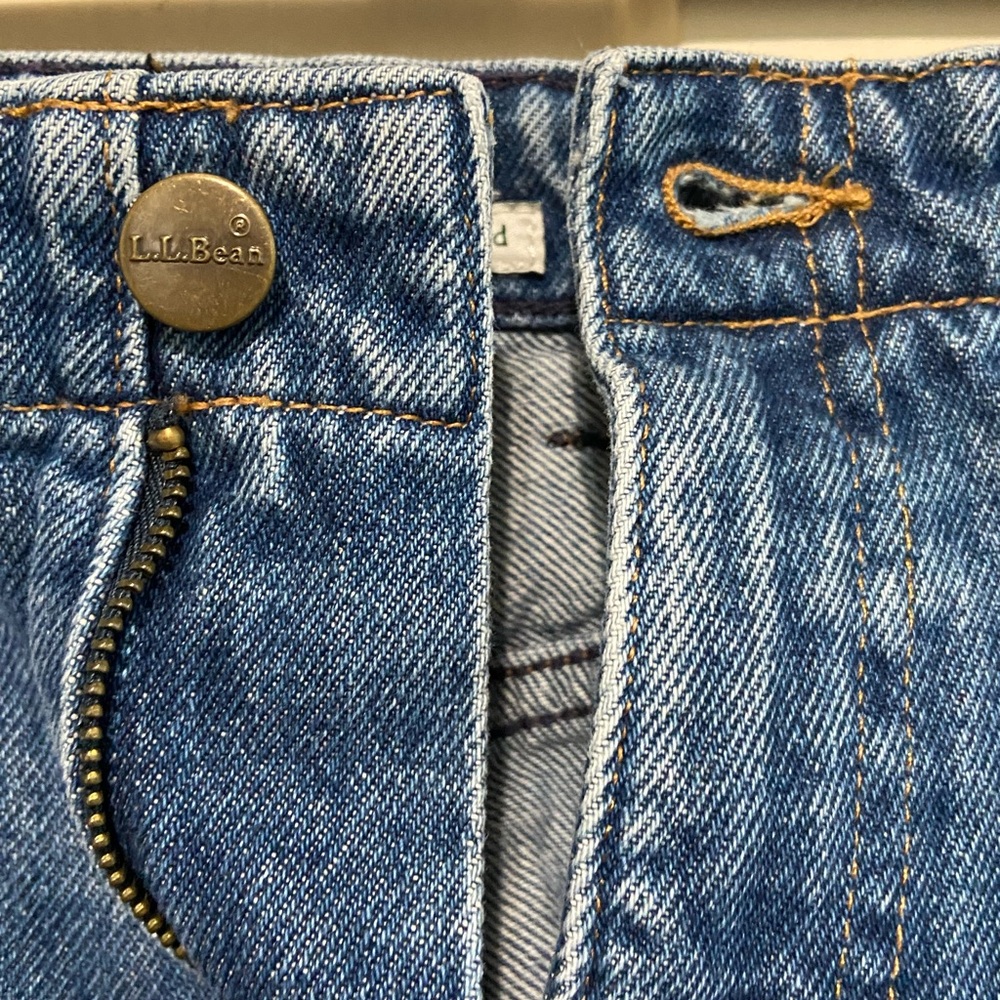 L.L.Bean Womens Jeans 16 P Original Fit Relaxed Blue Denim High Rise - Picture 4 of 11